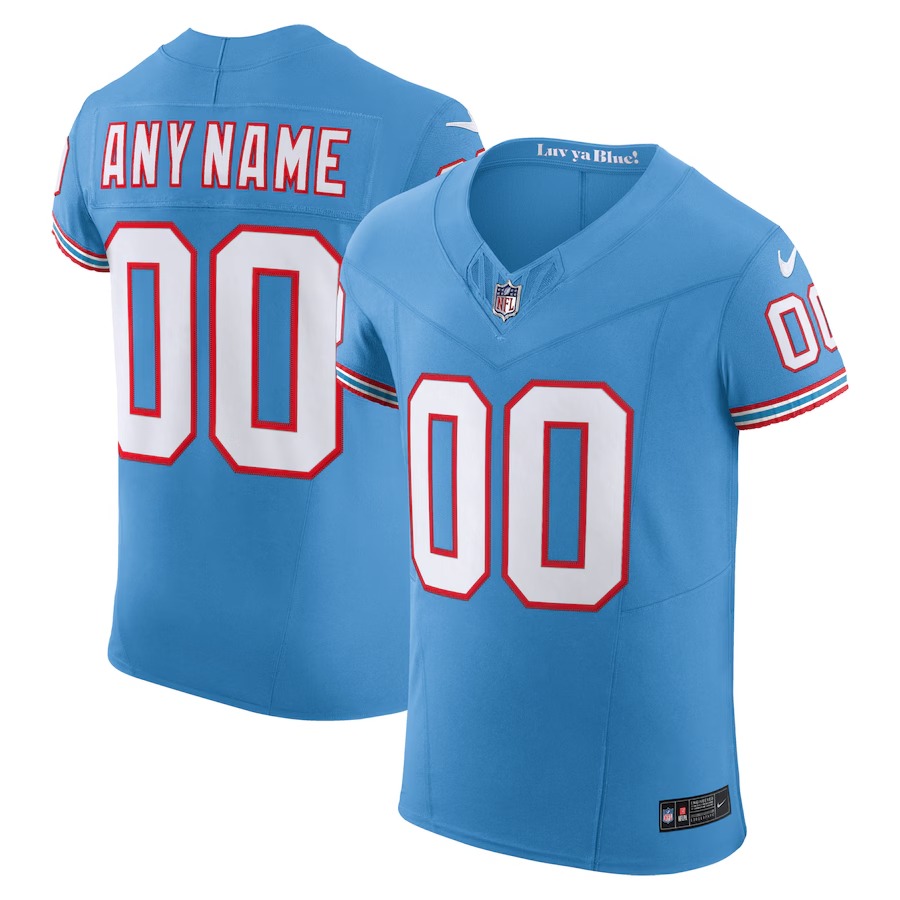 Men's Tennessee Titans Nike Light Blue Vapor F.U.S.E. Elite Custom Jersey