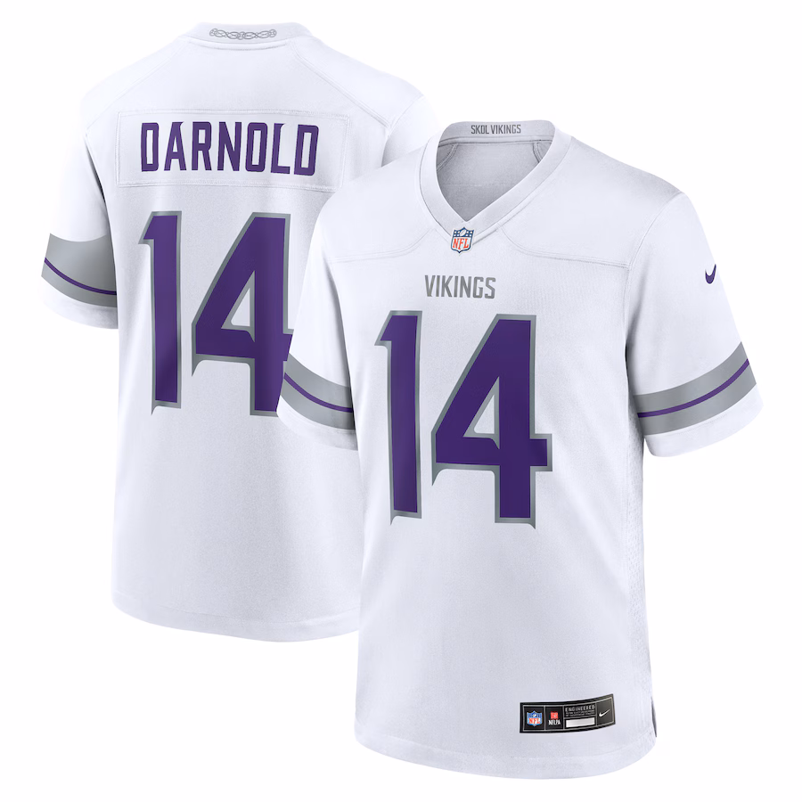 Men's Minnesota Vikings Sam Darnold Nike White Alternate Game Player Jersey