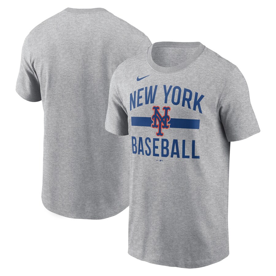 Men's New York Mets Nike Heather Gray Arched T-Shirt