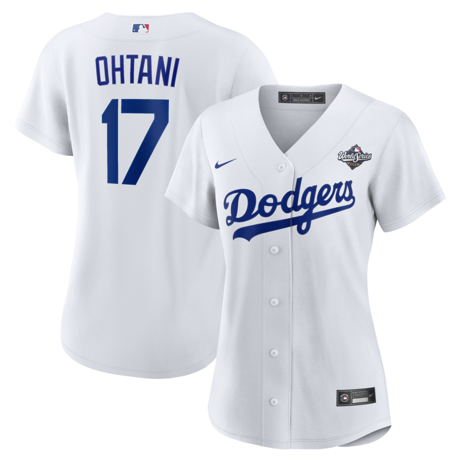 Women's Los Angeles Dodgers Shohei Ohtani Nike White 2025 World Series Home Replica Player Jersey