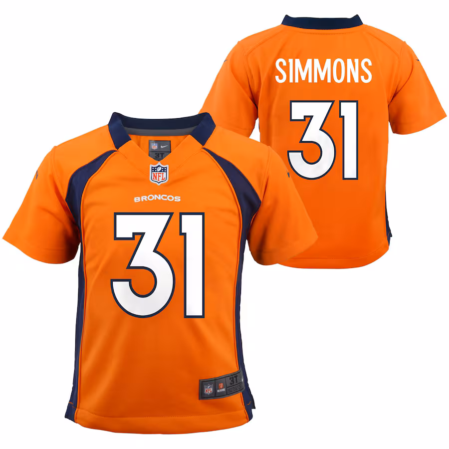 Toddler Denver Broncos Justin Simmons Nike Orange Game Jersey