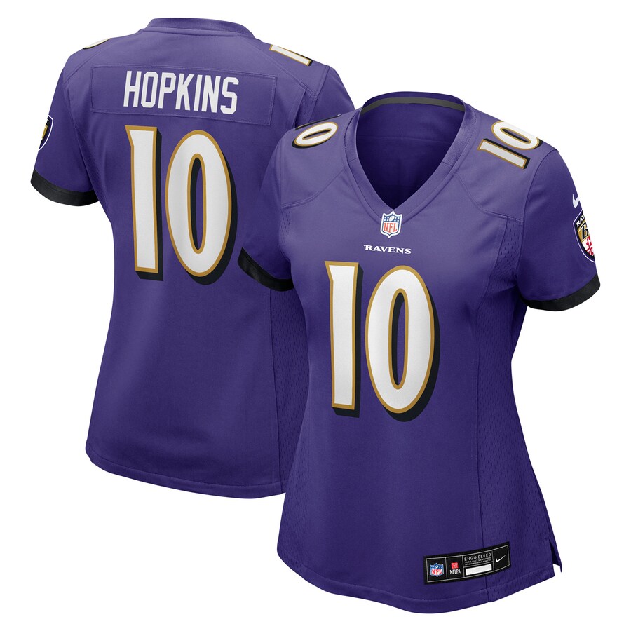 Women's Baltimore Ravens DeAndre Hopkins Nike Purple Team Game Jersey