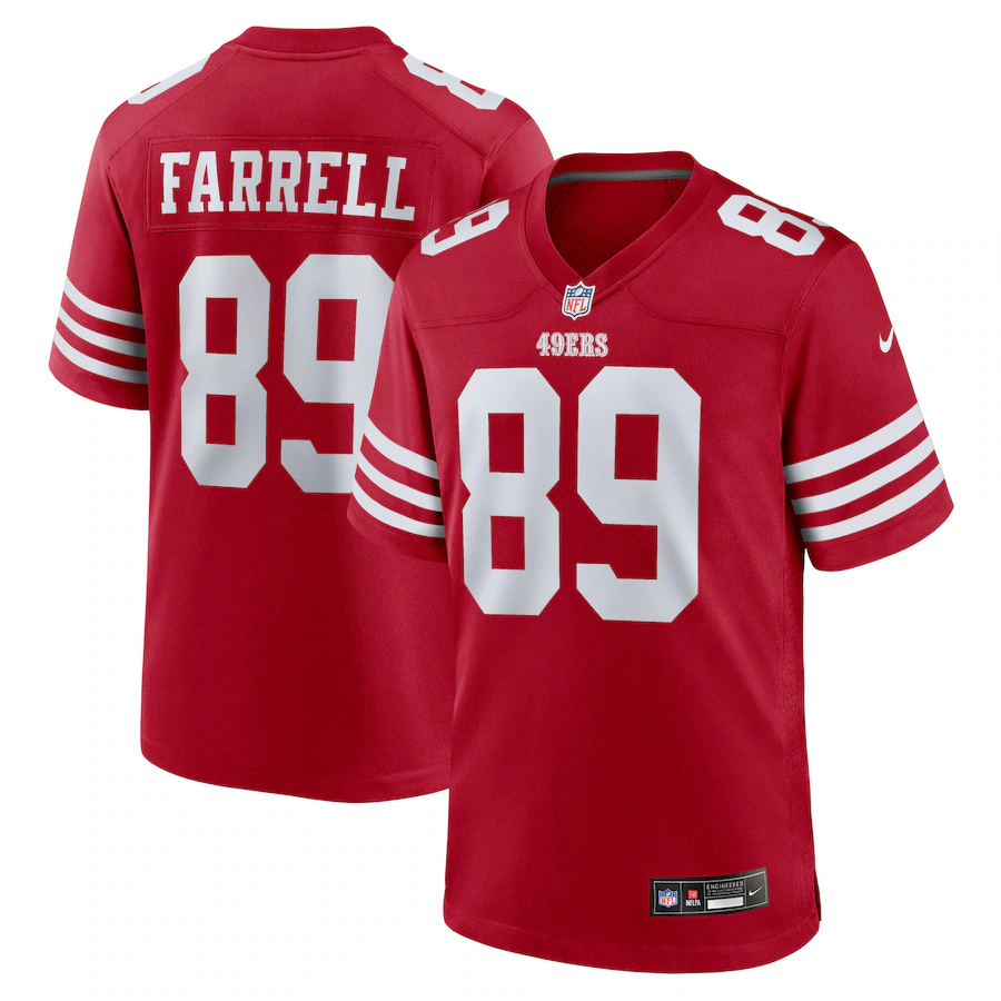 Men's San Francisco 49ers Luke Farrell Nike Scarlet Team Game Jersey