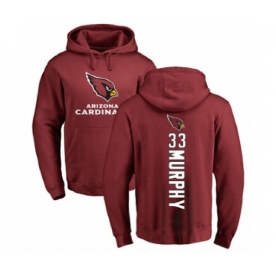 Football Arizona Cardinals #33 Byron Murphy Maroon Backer Pullover Hoodie
