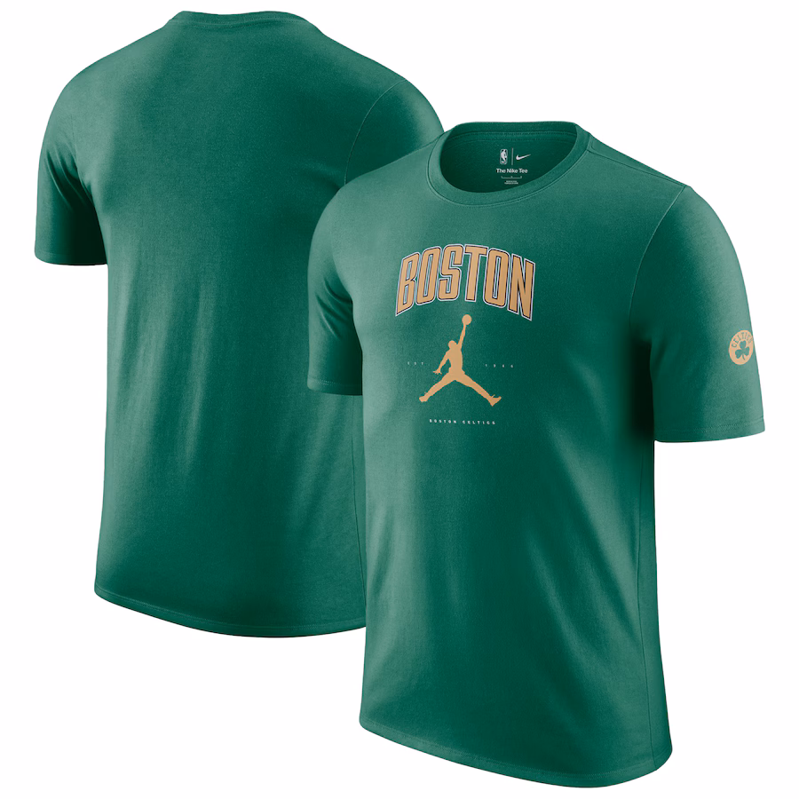 Unisex Boston Celtics Jordan Brand Kelly Green Essential Cities T-Shirt
