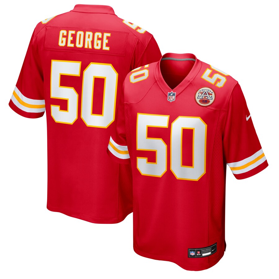 Men's Kansas City Chiefs Brandon George Nike Red Team Game Jersey
