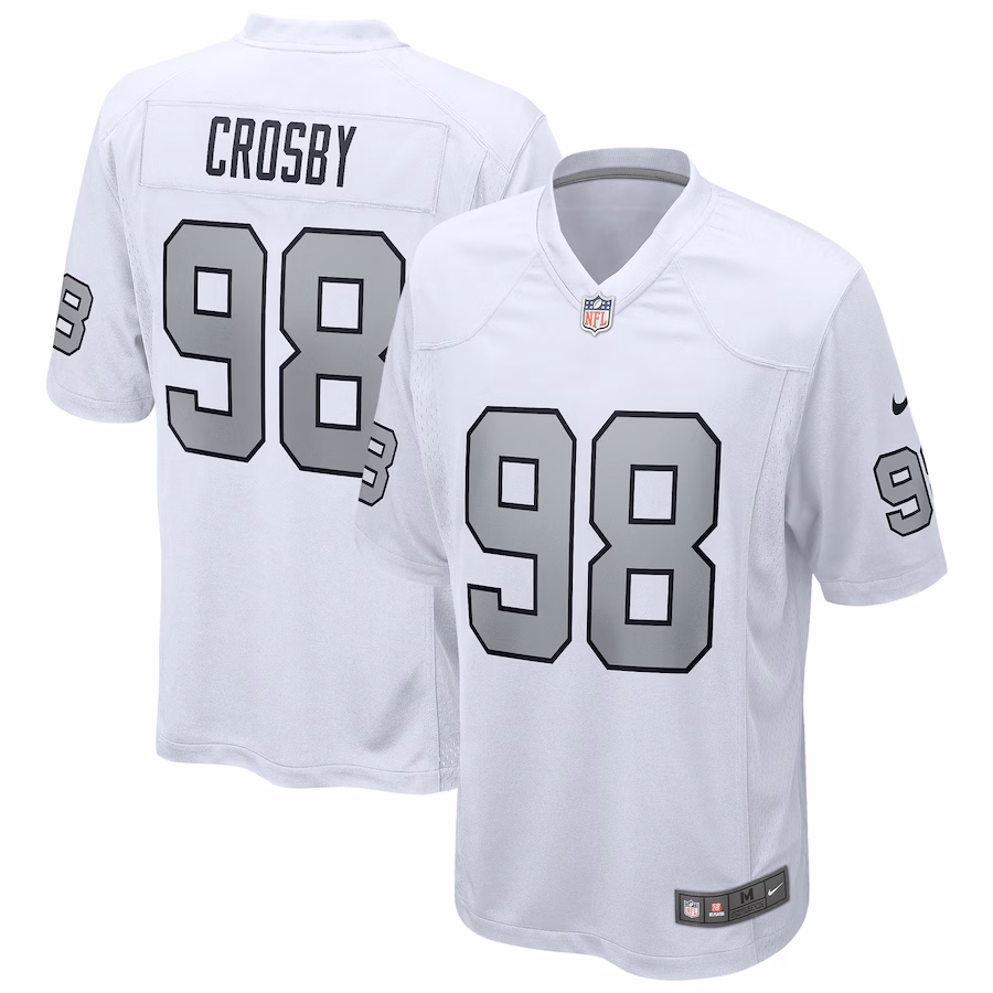 Men's Las Vegas Raiders Maxx Crosby Nike White Alternate Game Jersey