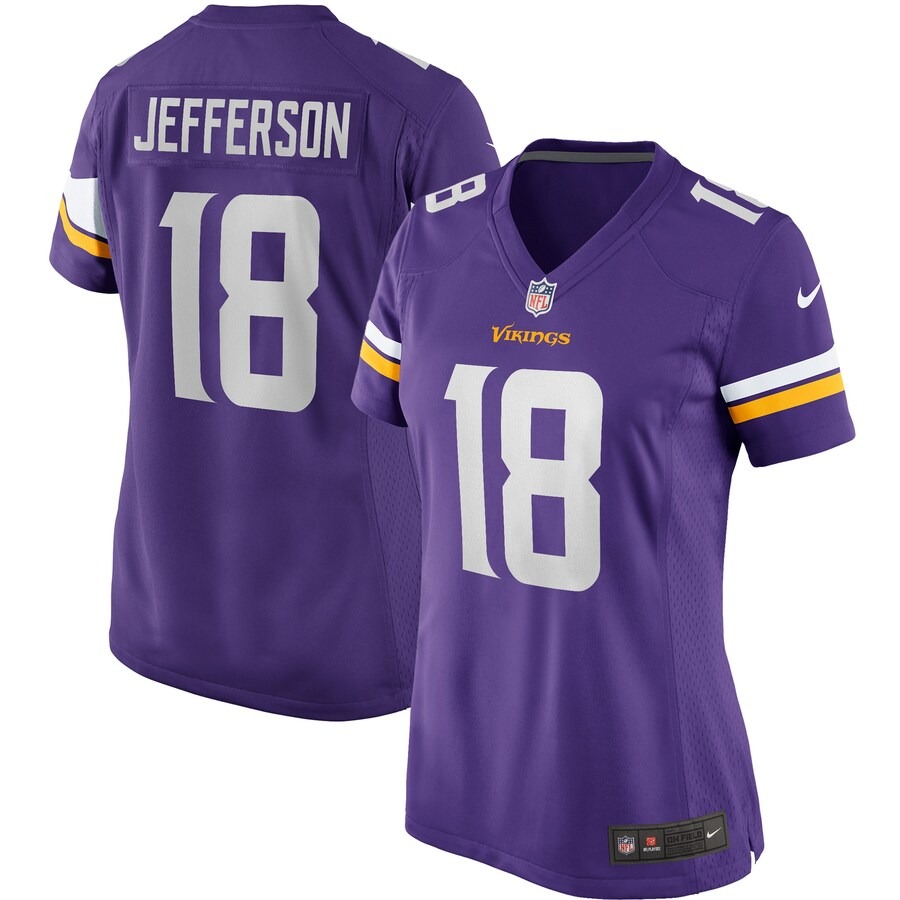 Women's Minnesota Vikings Justin Jefferson Nike Purple Player Game Jersey