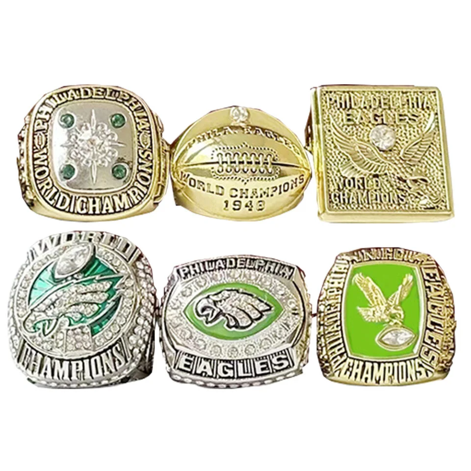 Philadelphia Eagles Super Bowl 6 Ring Championship Collection