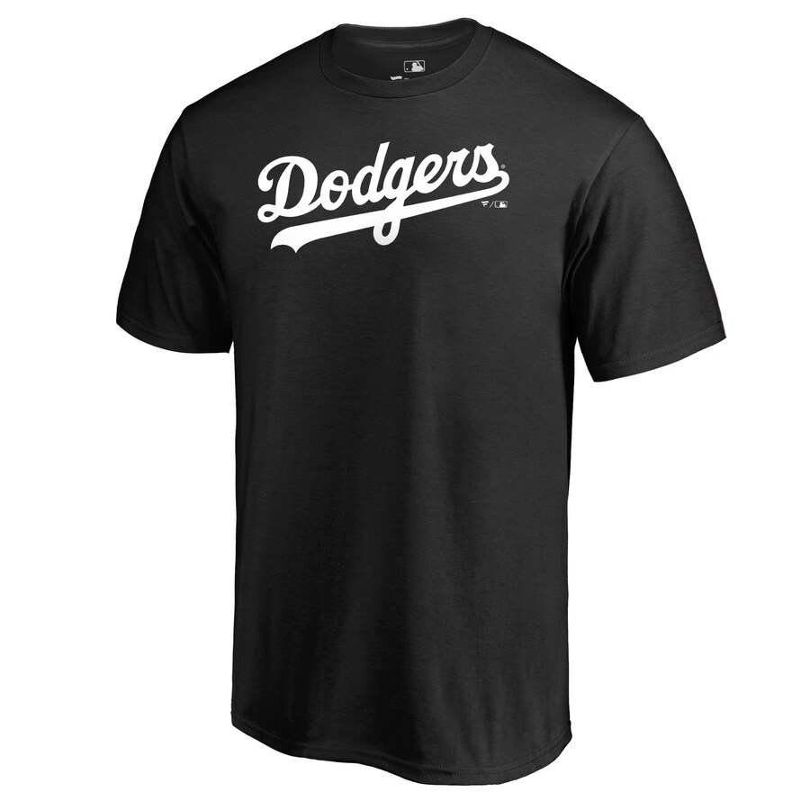 Men's Los Angeles Dodgers Black Team Wordmark T-Shirt