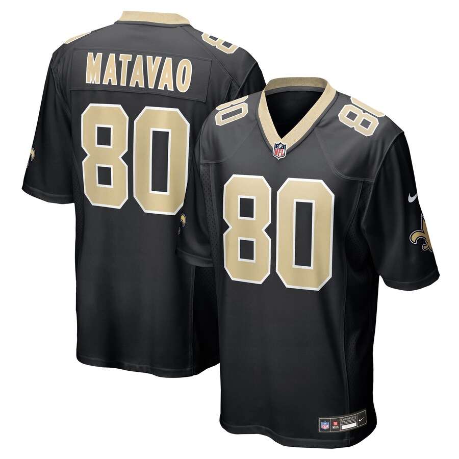 Men's New Orleans Saints Moliki Matavao Nike Black Team Game Jersey