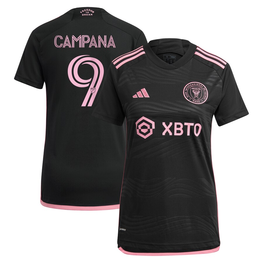 Women's Inter Miami CF Leonardo Campana adidas Black 2023 La Noche Replica Player Jersey