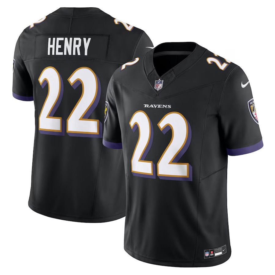 Men's Baltimore Ravens Derrick Henry Nike Black Vapor F.U.S.E. Limited Jersey