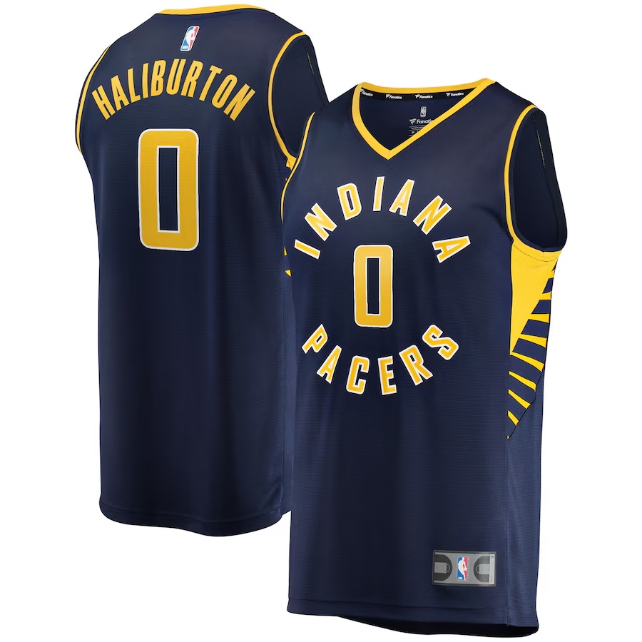 Men's Indiana Pacers Tyrese Haliburton Fanatics Navy Fast Break Replica Jersey - Icon Edition