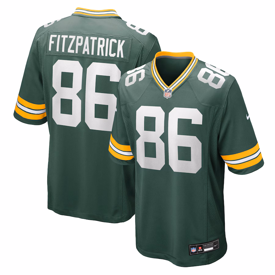 Men's Green Bay Packers John FitzPatrick Nike Green Team Game Jersey