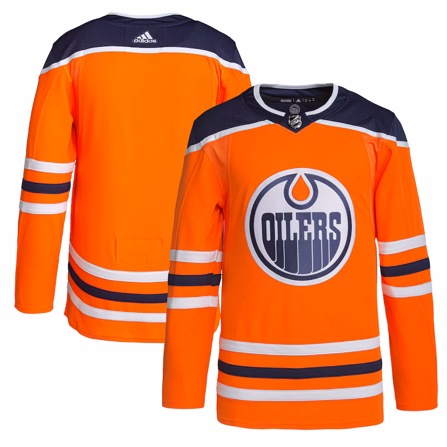 Men's Edmonton Oilers adidas Orange Home Authentic Jersey
