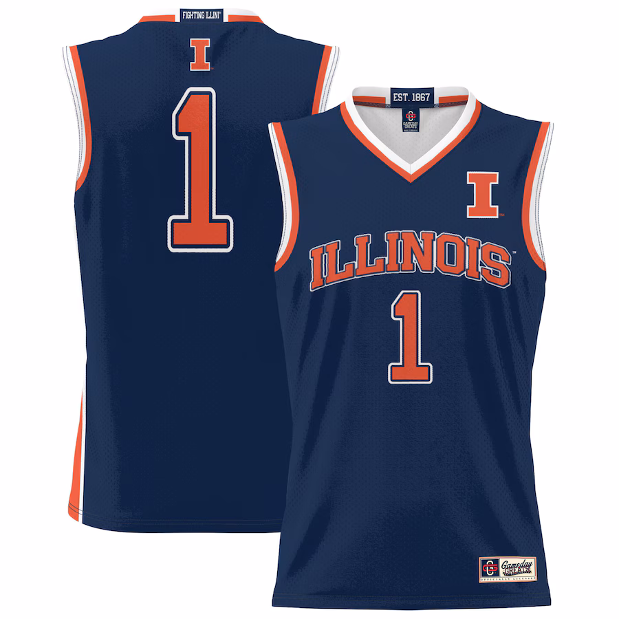 #1 Illinois Fighting Illini GameDay Greats Youth Lightweight Basketball Jersey - Navy