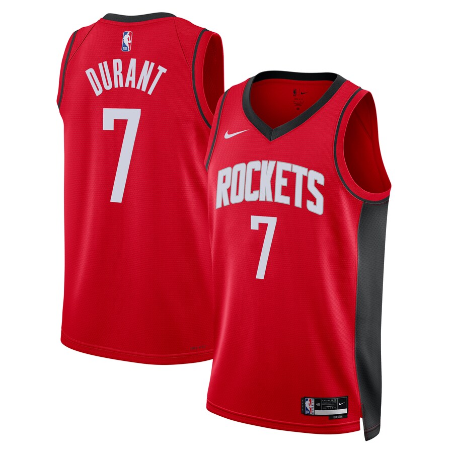 Unisex Houston Rockets Kevin Durant Nike Red Swingman Player Jersey - Icon Edition
