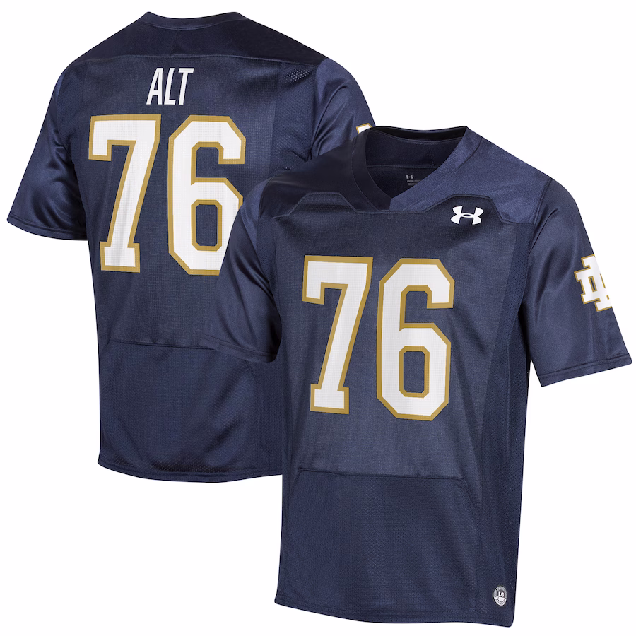 Joe Alt Notre Dame Fighting Irish Under Armour Replica Jersey - Navy