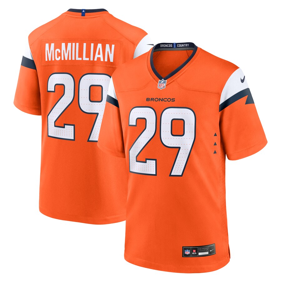 Men's Denver Broncos Ja'Quan McMillian Nike Orange Team Game Jersey