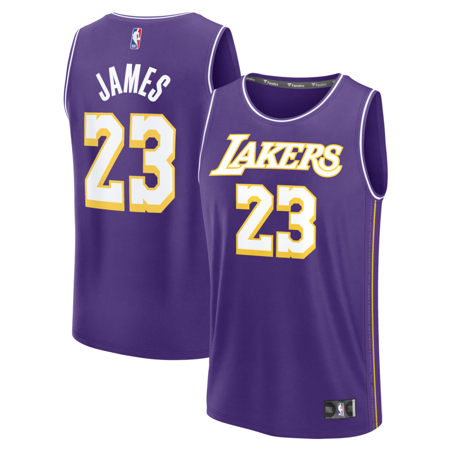 Men's Los Angeles Lakers LeBron James Fanatics Purple Fast Break Jersey - Statement Edition