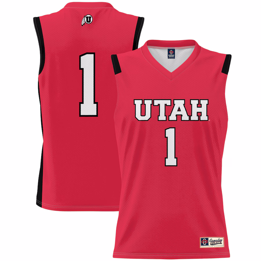 Unisex GameDay Greats #1 Red Utah Utes Lightweight Basketball Jersey