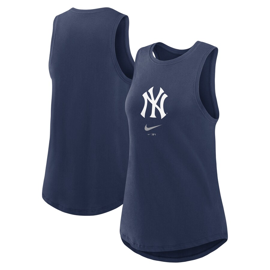 Women's New York Yankees Nike Navy Legacy Icon High Neck Performance Tank Top