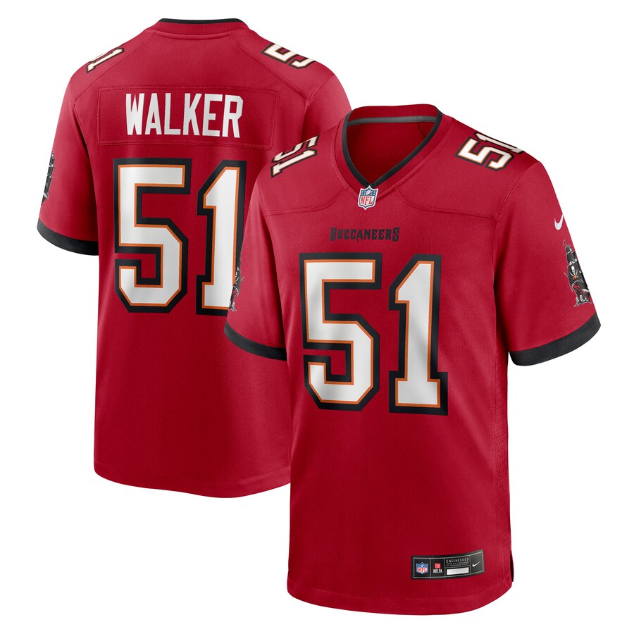 Men's Tampa Bay Buccaneers David Walker Nike Red Team Game Jersey