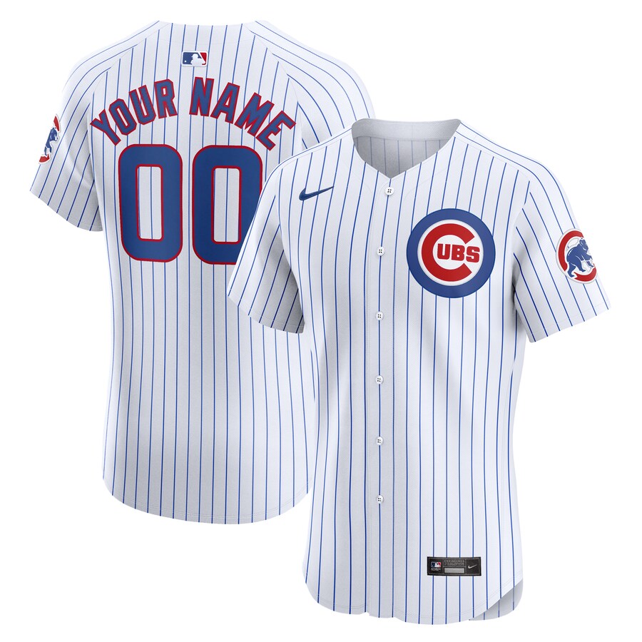 Men's Chicago Cubs Nike White Home Elite Custom Jersey