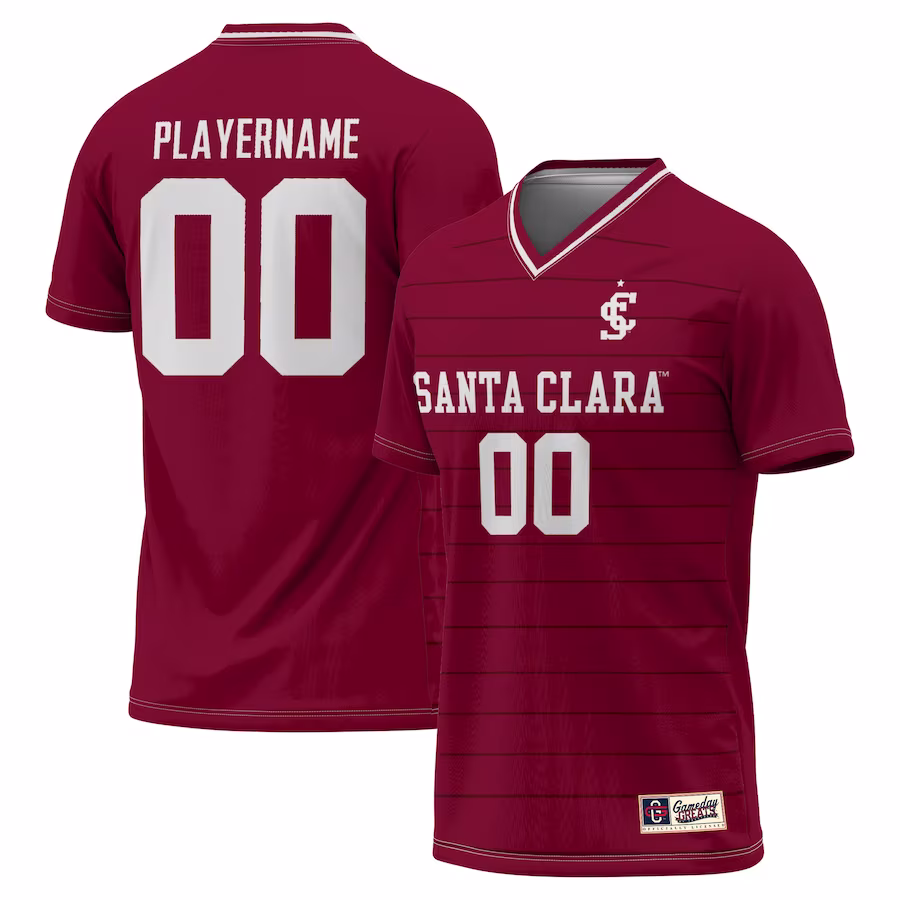 Santa Clara Broncos GameDay Greats Unisex NIL Pick-A-Player Lightweight Men's Soccer Jersey - Maroon