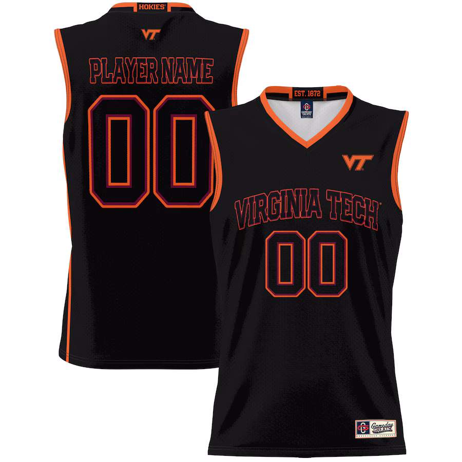 Virginia Tech Hokies GameDay Greats Youth NIL Pick-A-Player Lightweight Basketball Jersey - Black