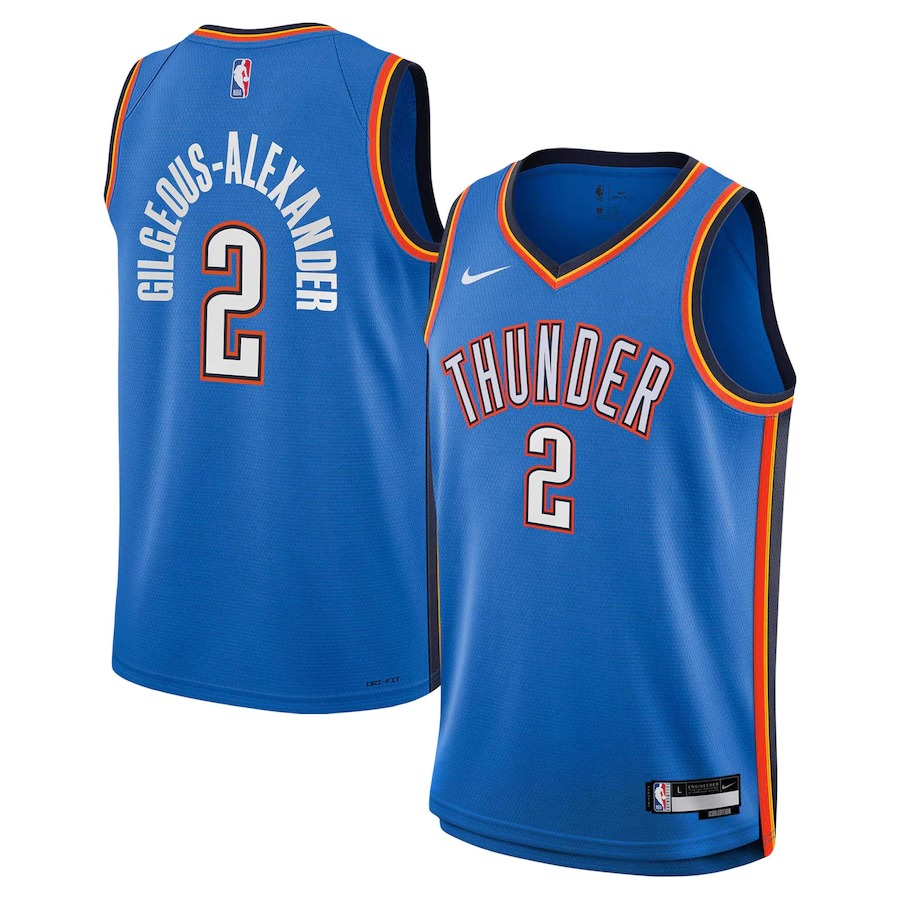 Youth Oklahoma City Thunder Shai Gilgeous-Alexander Nike Blue Swingman Jersey - Icon Edition