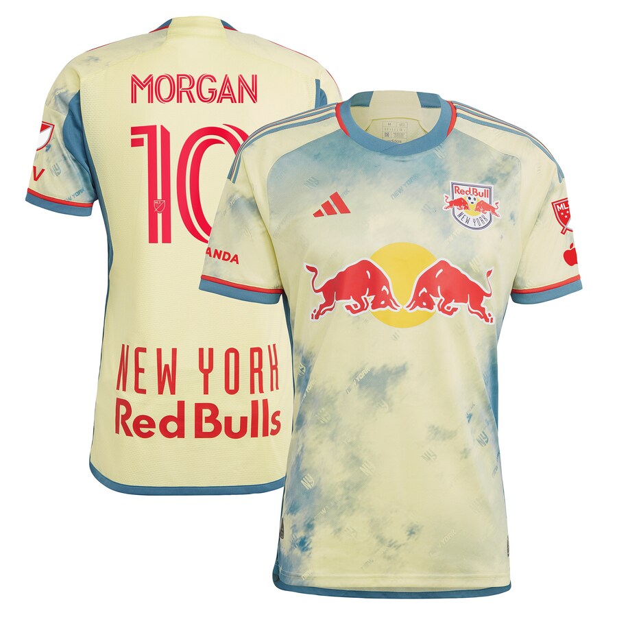 Men's New York Red Bulls Lewis Morgan adidas Yellow 2023 Daniel Patrick Kit Authentic Jersey