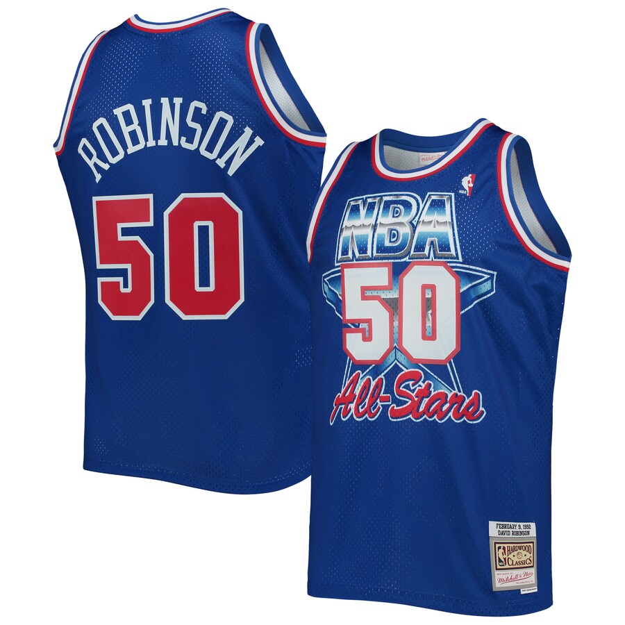 Men's Western Conference David Robinson Mitchell & Ness Royal Hardwood Classics 1992 NBA All-Star Game Swingman Jersey