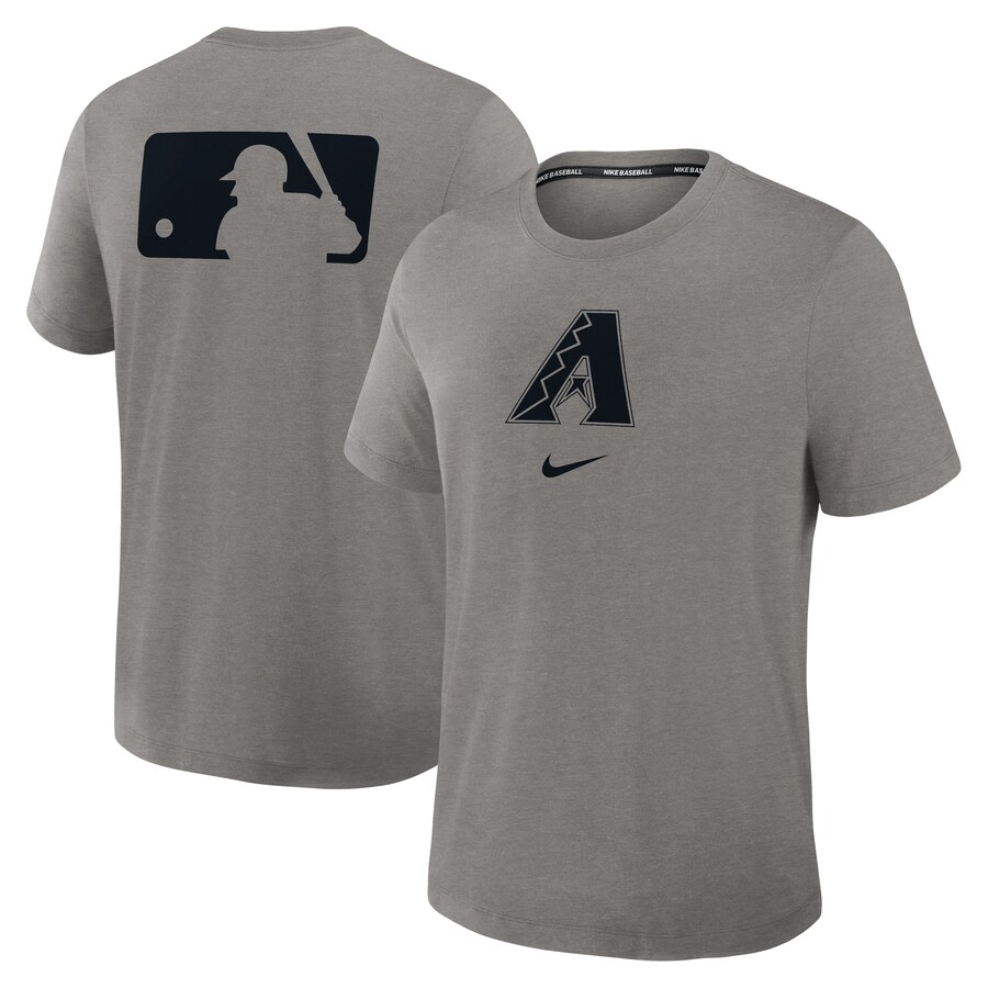 Men's Arizona Diamondbacks Nike Heather Charcoal Authentic Collection Early Work Tri-Blend Performance T-Shirt