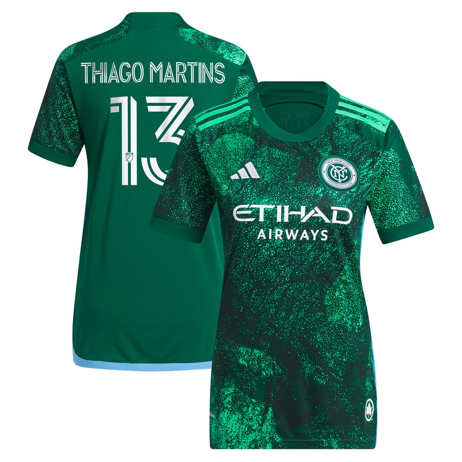 Women's New York City FC Thiago Martins adidas Green 2023 The Parks Replica Player Jersey