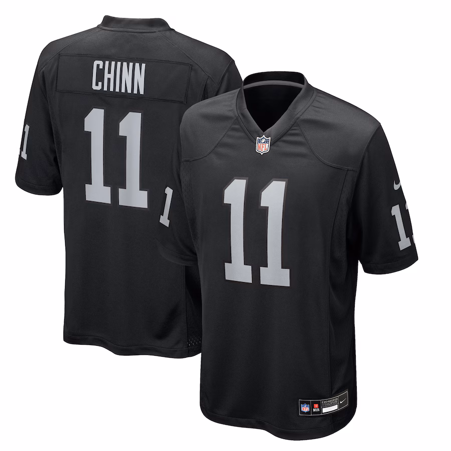 Men's Las Vegas Raiders Jeremy Chinn Nike Black Team Game Jersey