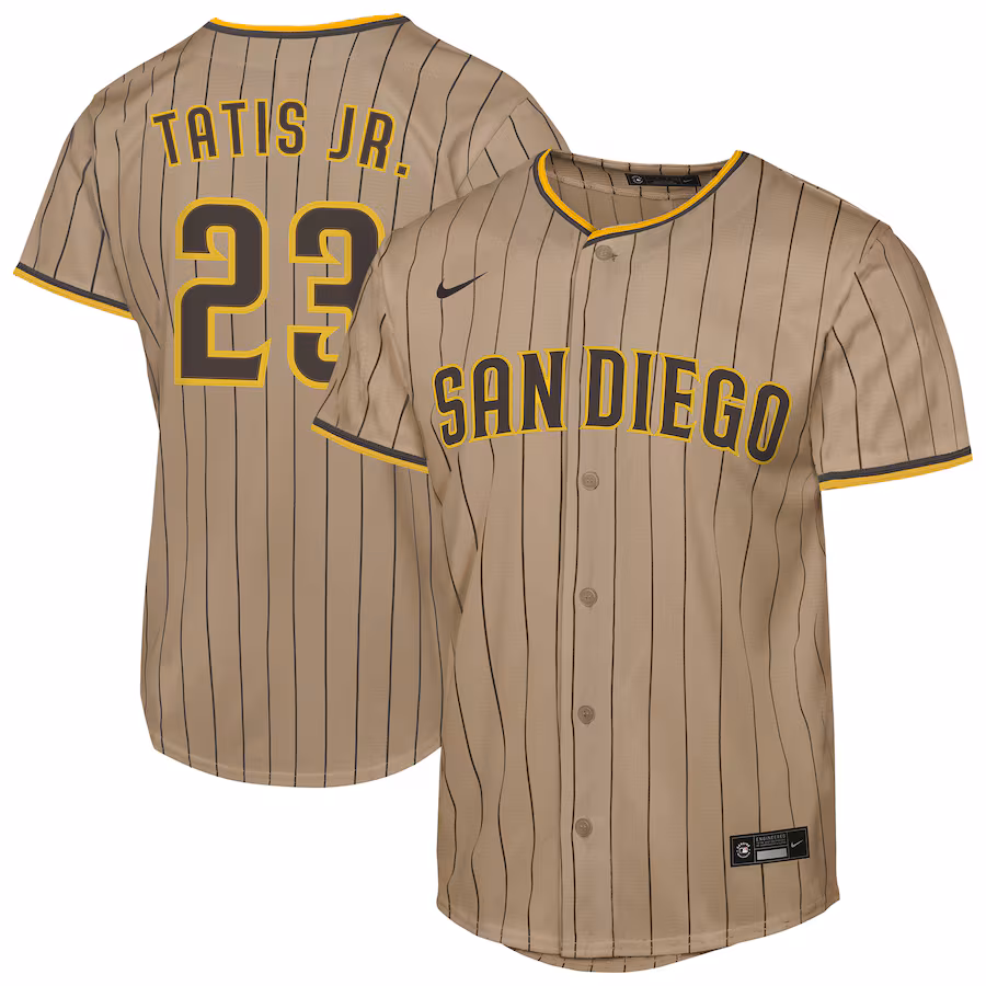 Youth San Diego Padres Fernando Tatis Jr. Nike Sand Alternate Replica Jersey