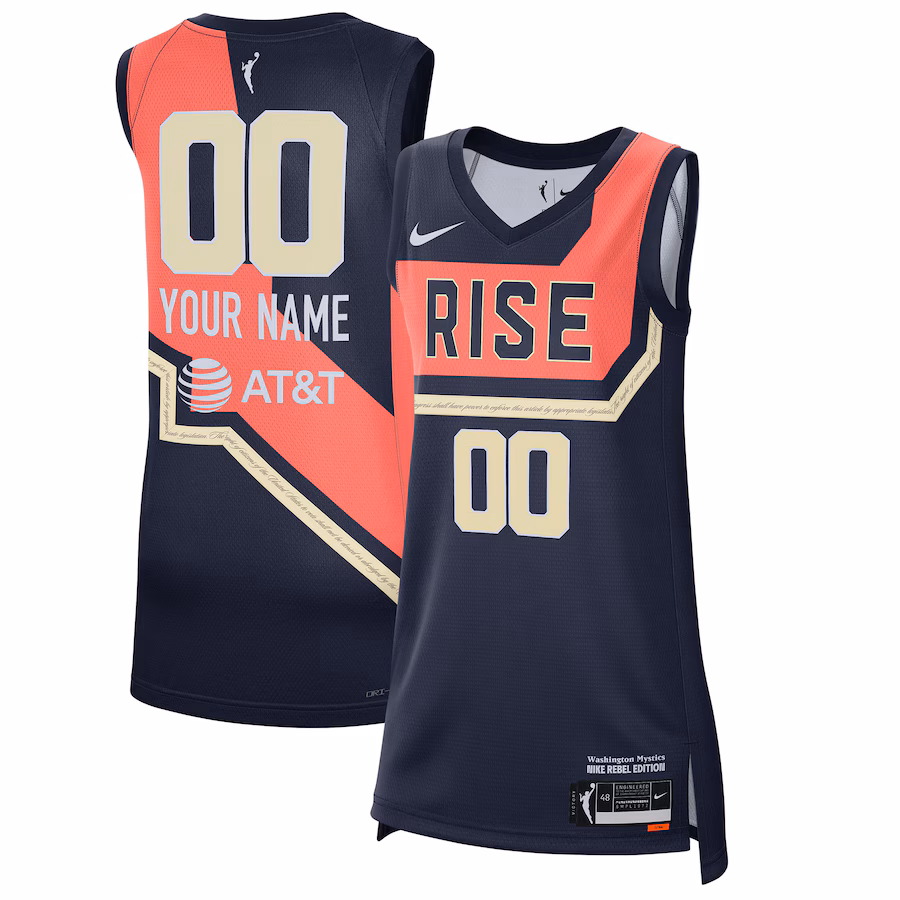 Unisex Washington Mystics Nike Navy 2021 Rebel Edition Victory Custom Jersey