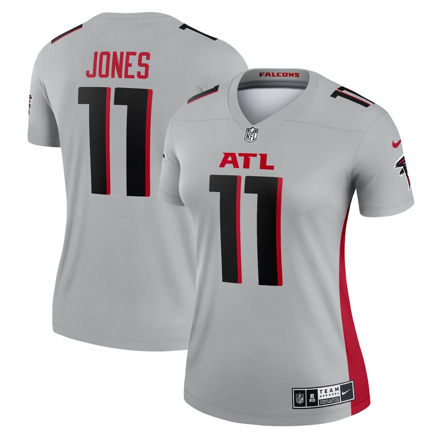 Women's Atlanta Falcons Julio Jones Nike Gray Inverted Legend Player Performance Top