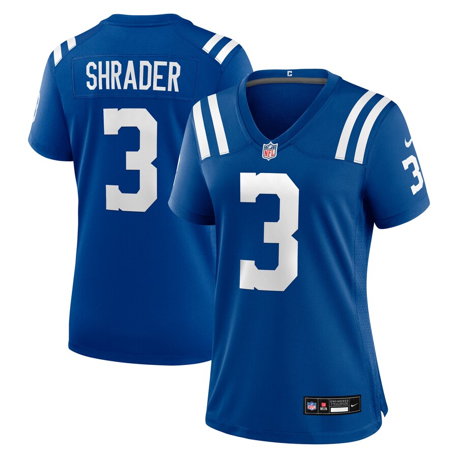 Women's Indianapolis Colts Spencer Shrader Nike Royal Team Game Jersey