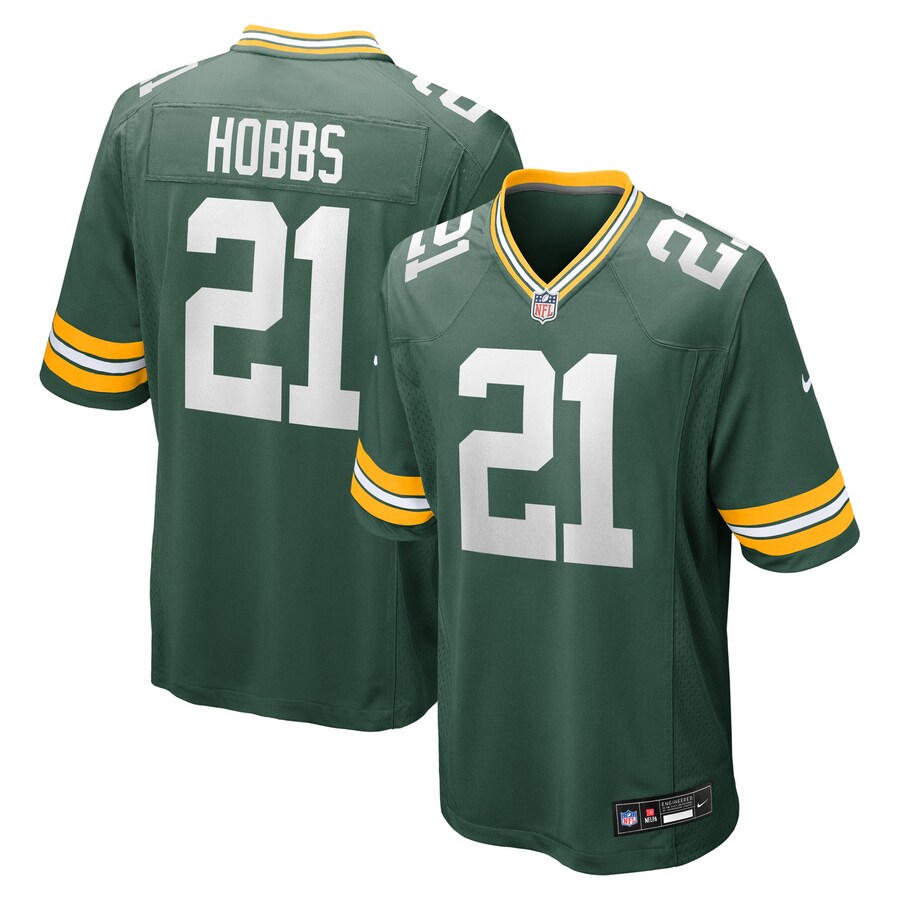 Men's Green Bay Packers Nate Hobbs Nike Green Team Game Jersey