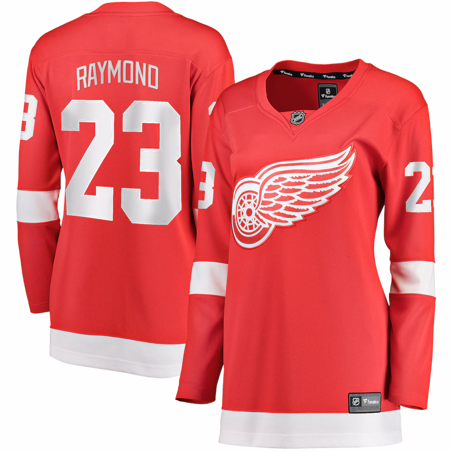 Women's Detroit Red Wings Lucas Raymond Fanatics Red Home Breakaway Player Jersey