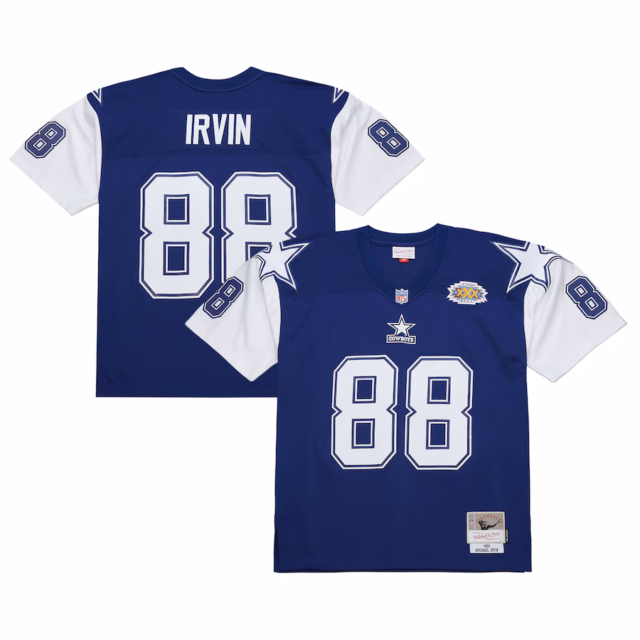 Men's Dallas Cowboys Michael Irvin Mitchell & Ness Navy 1995 Legacy Replica Jersey