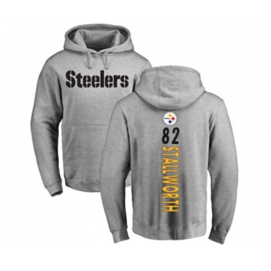 Football Pittsburgh Steelers #82 John Stallworth Ash Backer Pullover Hoodie