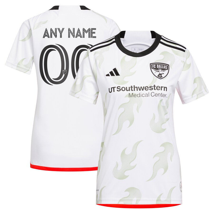 Women's FC Dallas adidas White 2023 Burn Baby Burn Replica Custom Jersey