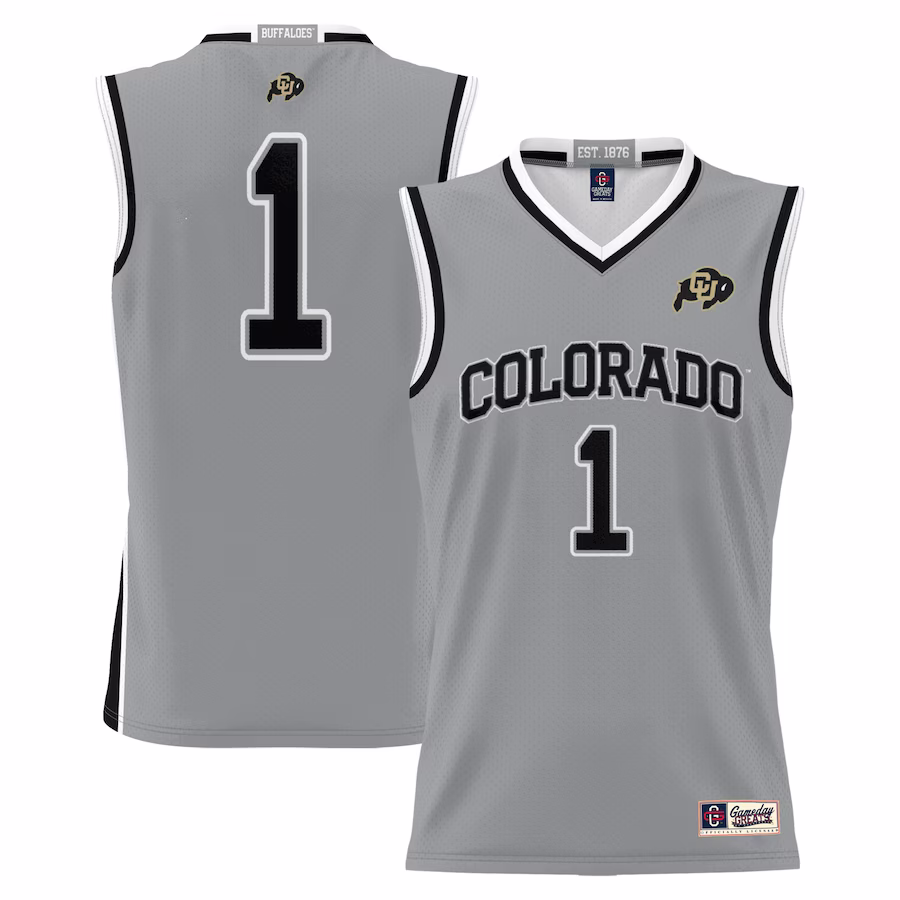 #1 Colorado Buffaloes GameDay Greats Youth Lightweight Replica Basketball Jersey - Gray