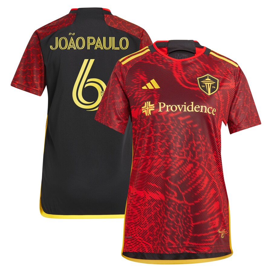 Women's Seattle Sounders FC Joao Paulo adidas Red 2024 The Bruce Lee Kit Replica Player Jersey