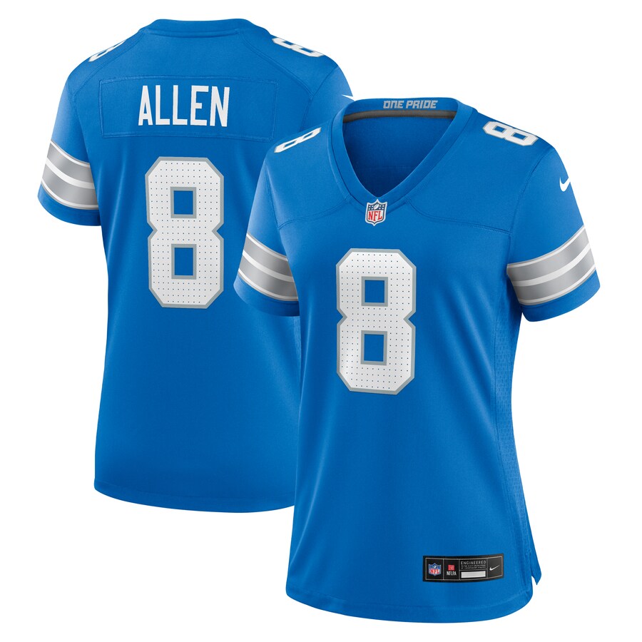 Women's Detroit Lions Kyle Allen Nike Blue Team Game Jersey