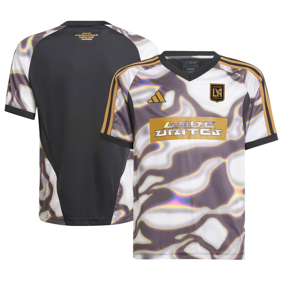 Youth LAFC adidas Black 2024 Pride Pre-Match Top